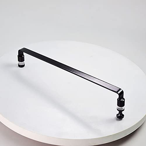 HSWOYEA Duschglastürgriff für Badezimmer, Edelstahl-Chrom-Drück- und Zieh-Glastürbeschläge-Zubehör, einseitiger Glastür-Zuggriff (Größe: 440 mm)
