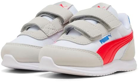 PUMA Unisex Baby R78 LIGHTWIND V INF Sneaker, COOL Light Gray-Dark Crimson White, 25.5 EU