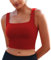 PINSPARK Sport BH Damen Push Up Sports Bra Herbst Joggen Yoga Tops Große Größen Bequem Bustier Stretch Crop Top Lauf Reiten Fitness Rot m