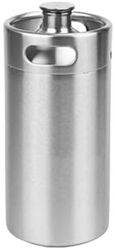 QIUYMGFG bierbrauset Bierfass-Growler, 2 l/3,6 l/4 l/5 l Craft-Beer-Fass-Minifässer, Bier-Sprudelbehälter für Grill-/Braupartys Heimbrausystem(4L)