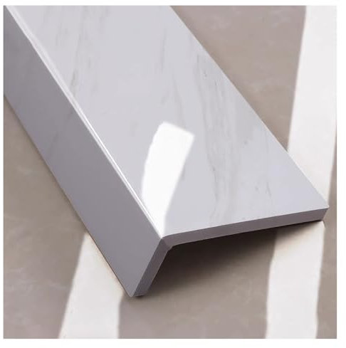 Generisch Fensterbank-Abdeckplatte, schneidbare Fenster-Ersatzplatte, Fensterbank-Abdeckungsleistenschutz(Grey Texture,100x40cm)