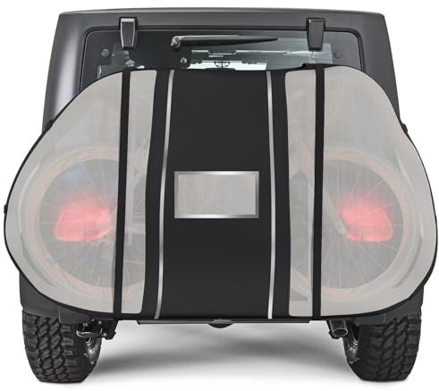 Fahrradhülle Transport Fahrradhülle für Heckträger Fahrradabdeckung für 1 Fahrräder Heckträger mit Warntafel Anti Diebstahl Loch Sichtbares Rücklicht 600D Oxford Heavy Duty (für 1 Fahrräder)