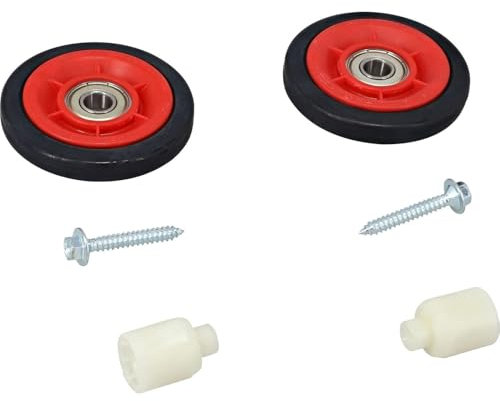 FIGEVIDA Carrucola supporto cesto KIT 2 RUOTE CON VITI E SUPPORTI Compatibile per Electrolux 4055951612 1254250010 1240222016