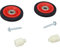 FIGEVIDA Carrucola supporto cesto KIT 2 RUOTE CON VITI E SUPPORTI Compatibile per Electrolux 4055951612 1254250010 1240222016