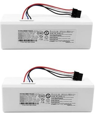 Zhyepou Batería de Repuesto for Robot Aspirador Xiaomi Mijia Mi, 1C P1904-4S1P-MM, Compatible con el Robot Aspirador y fregador Xiaomi Mi G1(2Pcs 12800mAh)