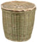 Veemoon Cesto De Basura De Mimbre Con Tapa Papelera De Baño Tejida Natural Cubo De Almacenamiento De Rafia Cesta Decorativa Para Baño Diseño Elegante Y Funcional