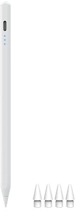 Stylus Pen for iPad 6th-11th Generation(2018-2025)-USB-C 2X Fast Charge with Tilt Sensitivity & Pixel Precision, Pencil for Apple iPad Pro M4 13/12.9″/11″, Air M3/M2 /5/4/3,Mini 7/6/5 Gen