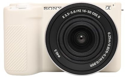 Aisnyho ZV-E10 II Case,Soft Silicone Protective Case Ultra-Thin Lightweight for Sony ZV-E10 II Camera (Off White)