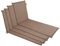 LILENO HOME Sonnenliege Auflage als [4er Set - Rollliege] in Taupe - Gartenliegen Auflage perfekt für Strandliege - Polster Auflage für Gartenliege (188x60x5cm) MIA