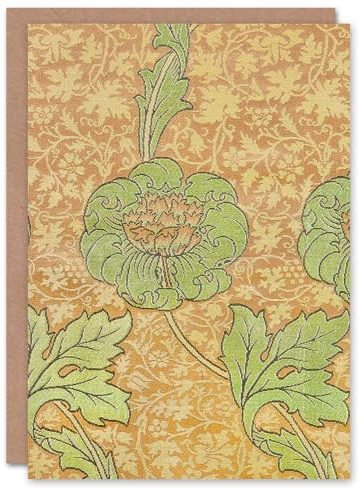 Artery8 William Morris Art Card Flower Bloom Textile Detail