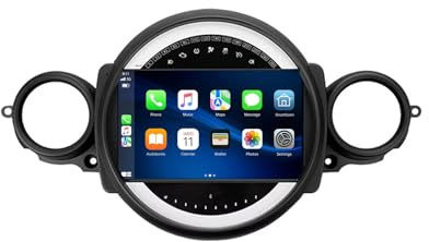 Android 15 Autoradio 2 Din per BMW Mini Cooper R56 R60 R51 2006-2014 Carplay 9 IPS Touchscreen Stereo Auto con GPS Bluetooth DSP FM USB SWC Telecamera posteriore(2G+32G)