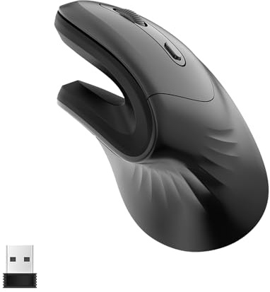 Vertical Mouse, Wired Mouse Vertical Gaming Ergonomic Carpal Tunnel With Clicking Experience T27 Wired Version Ergonomic Design for Laptop Desktop PC (Battery)