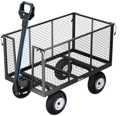 Sekey Bollerwagen Gartenwagen Titan 550KG Tragkraft mit Vollgummi-Luftreifen