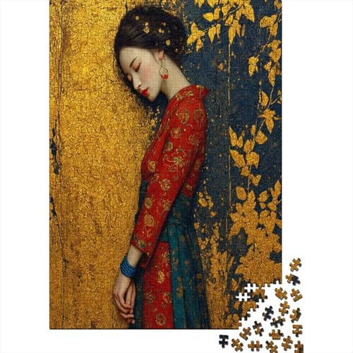 Japanische Geisha im traditionellen Kimono Rätsel Für Erwachsene || 38x26cm/1000pcs Puzzles Lernspiele Home Decor
