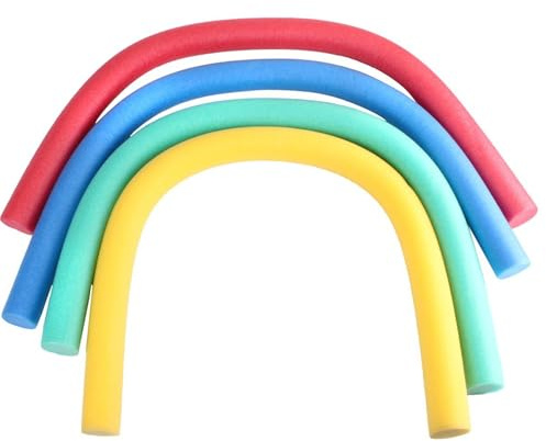 Peosaard Nouilles en Mousse, 4 Nouilles de Piscine, en Mousse Souple EPE de 59 Pouces, 4 Couleurs Natation imperméables, Flotteur Natation à Forte flottabilité pour Enfants et Adultes
