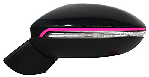 Finest Folia DS003 Spiegelstreifen passend für VW Volkswagen Golf 7 VII GTD GTI R Spiegelkappen Streifen (Neon Pink)