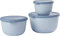 Mepal - Multischale Cirqula Round 3-teiliges Set - Vorratsdosen mit Deckel - Geignet als Aufbewahrungsbox, Kuhlschrank, Gefrierschrank & Mikrowellengeschirr - 500 ml, 1000 ml & 2000 ml - Nordic Blue