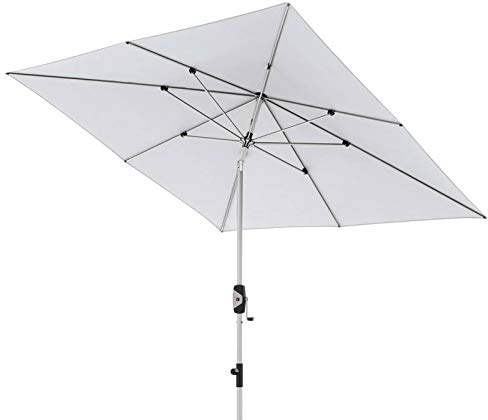 Knirps Automatic Sonnenschirm 240x240cm Hellgrau I innovativer UV-Schutz mit automatischem Öffnen & Schließen I stabiler Gartenschirm I Terrassenschirm kompakt I große Schirmfläche