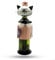 Fabulous Felines Cat Shaped (Nurse) Wine Bottle Holder Stand Rack - Metal Animal Sculpture - Home Decor - Kitchen Interior Decoration Gifts