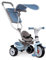 Smoby - Baby Balade Plus blau - Mitwachsendes Kinderdreirad mit Schubstange, Sitz mit Sicherheitsgurt, Metallrahmen, Pedal-Freilauf, für Kinder ab 10 Monaten