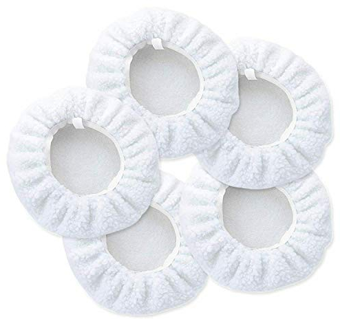 Hacbop 432990 5 Pcs 10 INCH Bonnet Polisher Polish Pad Polishing Buffling Car Buffer Waxer Kit Car Polishing Bonnets Replacement Car Polishing Mop,White