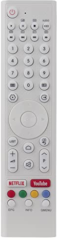 VINABTY Ersatz Fernbedienung für CHIQ TV Remote Controller mit Netflix & YouTube Key