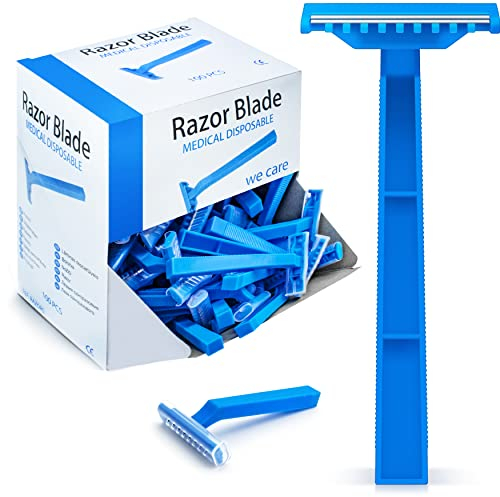 AIESI® Rasoi monouso per tricotomia bilama non sterili (Confezione da 100 pezzi)