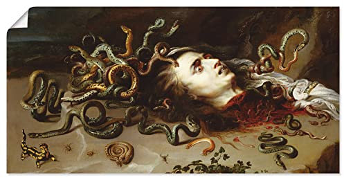 ARTLAND Wanddeko Poster & Kunstdrucke Wandposter Frau Kopf Schlangen Das Haupt der Medusa Barock Peter Paul Rubens B5FM