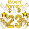 Luftballon 23. Geburtstag deko mann gold Folienballon 23 jahre Geburtstag dekoration gold Happy Birthday 23th deko 23 Geburtstag deko männer Geburtstagsdeko 23 Jahre Geburtstag Deko mann frau (23)