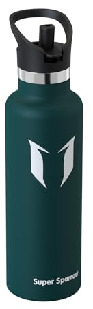 Super Sparrow Gourde Isotherme - 18/10 Ultra Léger Bouteille Isotherme - 350ml - Gourde INOX Bouche Standard - Gourde Enfant sans BPA, pour Sport, Voyages, L'école, Bureau, Maison