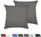 aboveBED Kissenbezug 80 x 80 (2er-Set), Grau, Kopfkissenbezug 80x80 cm aus 100% Mikrofaser, Kissenbezug mit Reißverschluss, Weich und Atmungsaktiv, Waschbare