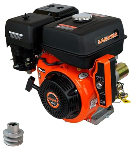 SAKAWA 4-Takt-Benzinmotor, 270 cc, 9 PS, Elektrostarter, Riemenscheibe 25 mm