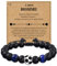 YELUWA Fußball-Armband-Geschenke für Männer, Ich Liebe Dich Geschenke für Männ Herren Geschenk Ehemann Freund Valentinstag Jahrestag Geburtstag Geschenk für Ihn Hochzeitstag Geschenke für Männ Blau FR
