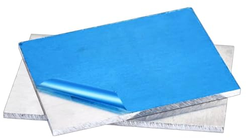 IkErna Hoja de Aluminio 1060, Placa de Metal de Aluminio Rectangular Tratable con Calor/200 * 200 * 10Mm (1 Pcs)