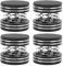 4 Pack Speaker Isolation Feet Shock Absorbing, HiFi Speaker Stand for Amplifier Turntable Subwoofer with Non Slip Rubber Ring for Speakers, CD DVD DACs (Black)