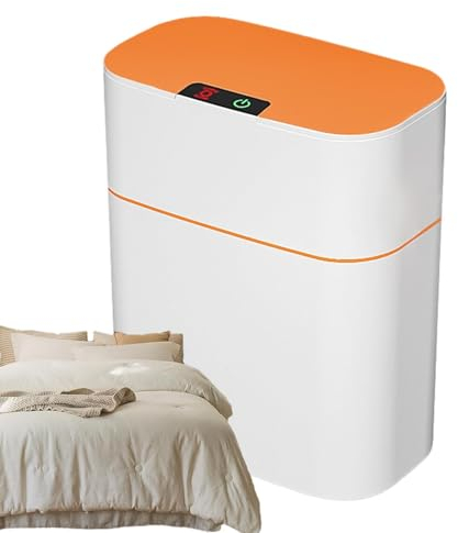 Streysisl Papelera para baño, Bote de basura con sensor de movimiento para baño - Cubo de basura automático sin contacto con sensor de movimiento con tapa | Contenedor de basura inteligente e