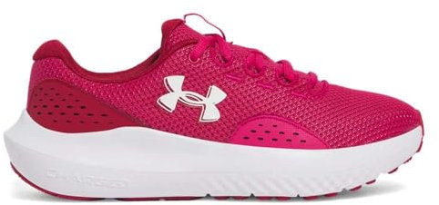 Under Armour UA W Charged Surge 4 Zapatillas para Correr Mujer, Shaded Fuchsia Crimson Crest White, 44.5 EU