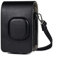 GLBMLMTHZP Hybrid Instant Film Camera Bag PU Leather Retro Black Brown White Carrying Case Shoulder Bag Fit For Fujifilm Instax Mini Liplay camera bag(Black)
