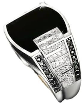 Modischer Volldiamant-Ring für Herren Hip-Hop Punk Wasserbohrer Iced Out Goldring für Herren handgefertigt zierlich glitzernd silbern Diamant Herrenring Edelstahl Zirkon geschaffen