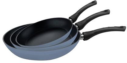 Juego de 3 Sartenes Ø18Ø22Ø26cm en aluminio prensado San Ignacio