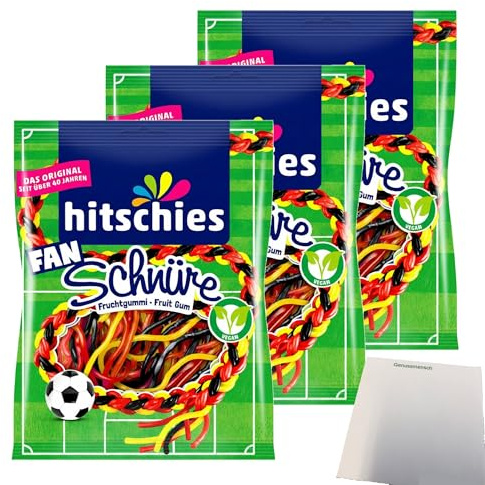 usy Bundle für Hitschies Schnüre Fan Edition 3er Pack (3x125g Beutel) + usy Block