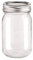 GLOREX Glas mit 2-Tlg Deckel, Transparent, 6.5 x 6.5 x 13.5 cm