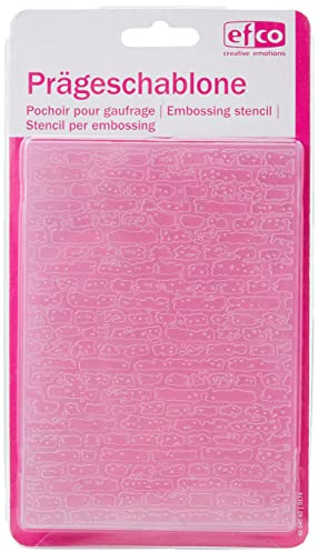 Efco 4254082 Embossing Stencil Bricks Schablone, Kunststoff, farblos, 106mm x 150mm
