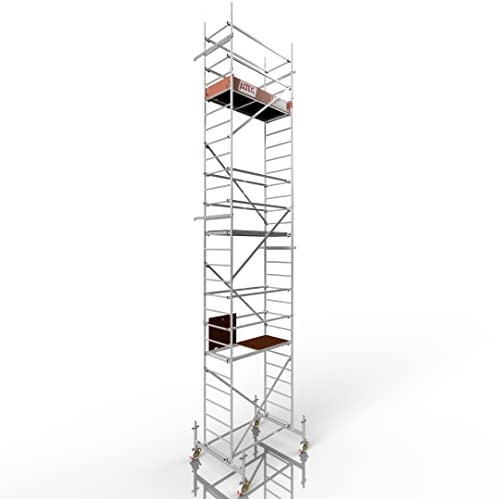 ALTEC Rollfix® 1.0 800 | 8m AH | Rollen (Ø150mm) | Standardtraverse | Made in Germany | TÜV | belastbar 200kg/m² | Alu | Norm - DIN EN 1004-1 | Baugerüst | Fahrgerüst