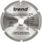 Trend PCD Fibre Cement Circular Saw Blade, 216mm Diameter, 30mm Bore, 6 Teeth, 2.4mm Kerf, +12° Hook, PCD, Coarse Finish, PCD/FSB/2166