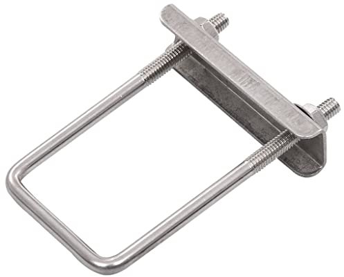 vidaXL U-Bügel für Zaunpfosten 25 Sets Mattenverbinder Stabmatten Gittermattenverbinder Verbinder Doppelstabmatten 60x40mm Edelstahl