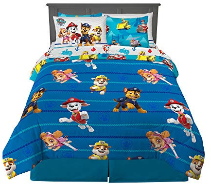Franco Bettwäsche-Set für Kinder, superweich, mit Kissenbezug, 7-teilig, volle Größe, Paw Patrol