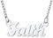 U7 Damen Collier Namenskette Edelstahl Schlüsselbein Kette mit Name Faith 45+5cm Kurze Kette Halskette Modeschmuck Accessoire für Mutter Tochter Schwester