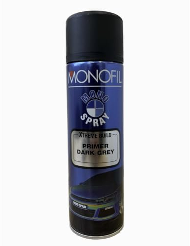 Monofil Xtreme Build Dark Grey Primer Spray Paint Large 500ml Aerosol