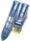 BINLUN Leder Uhrenarmband Krokodilmuster Schnellverschluss Ersatz Kalbsleder Uhrenarmbänder 10 Farben 13 Größen für Herren & Damen(Goldene Schnalle,Blau,13mm)